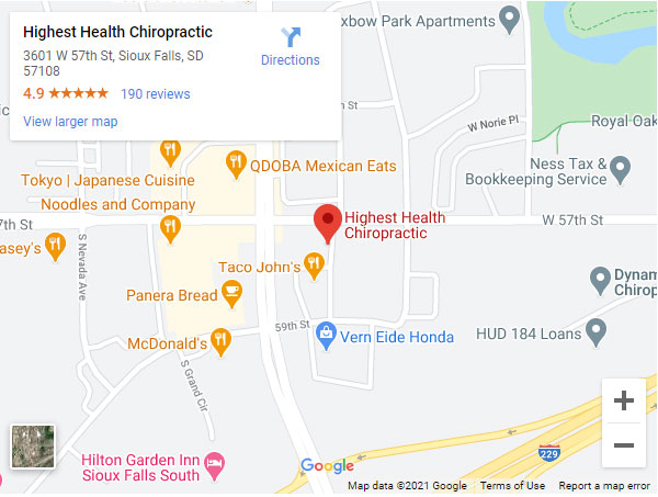 Get directions to Highest Health Chiropractic in Sioux Falls, SD